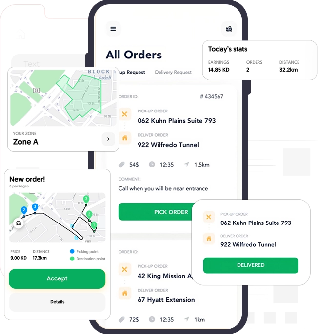 Postmates Clone Driver App