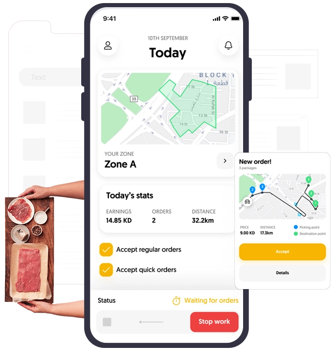 Delivery Partner Panel For Meat Delivery App Development