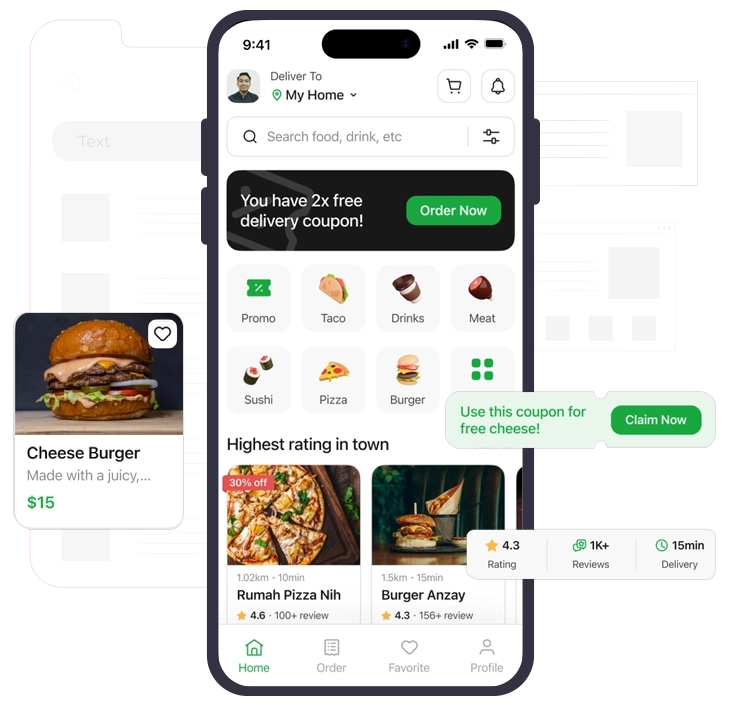 Postmates Clone Customer App